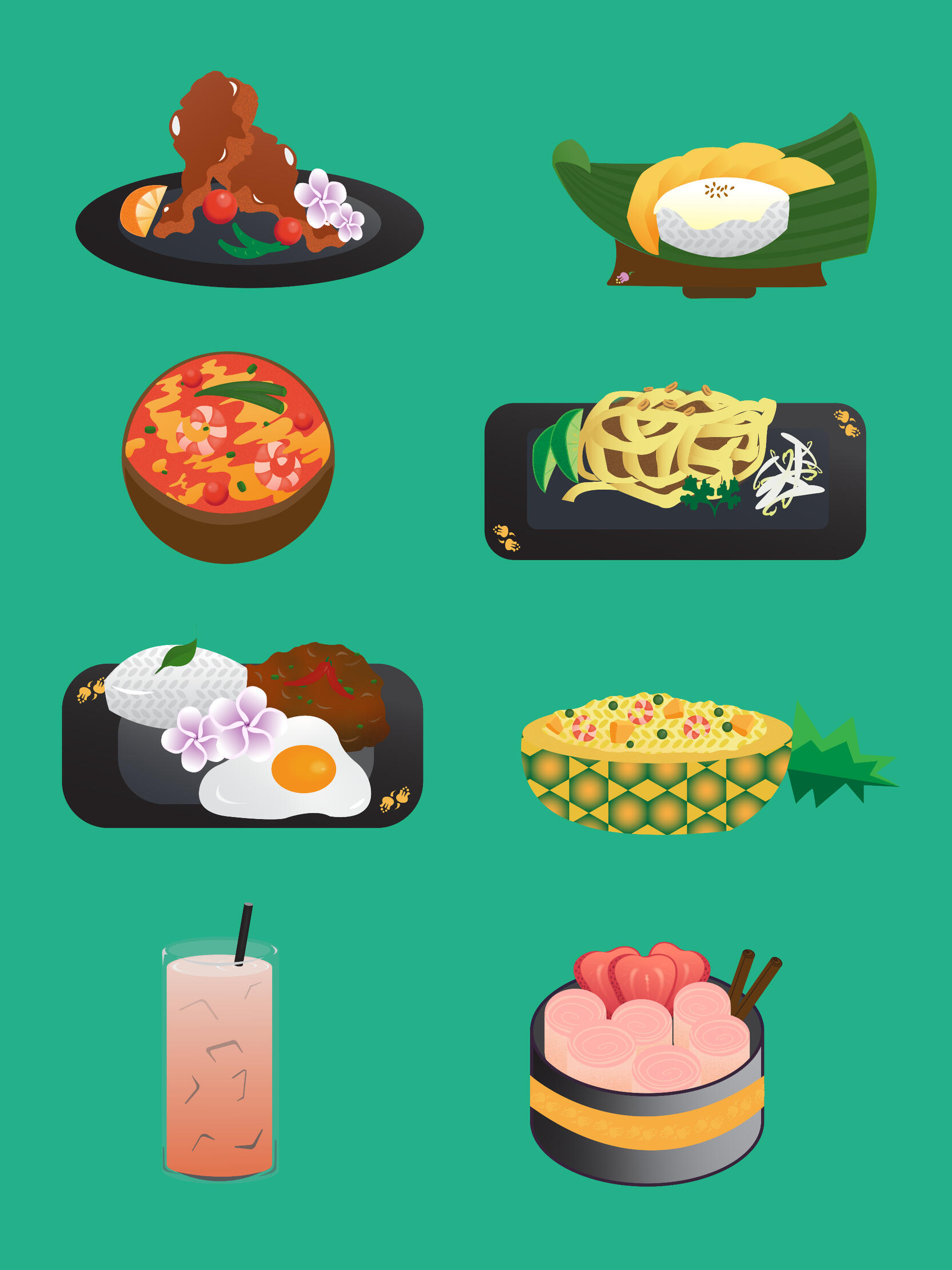 Thai Food Icons